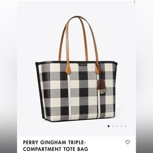 Perry Gingham Triple Tote